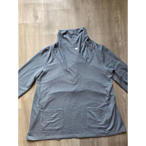 LOGO Lounge Cozy Blue Long Sleeve Tunic Size M - Picture 4 of 9